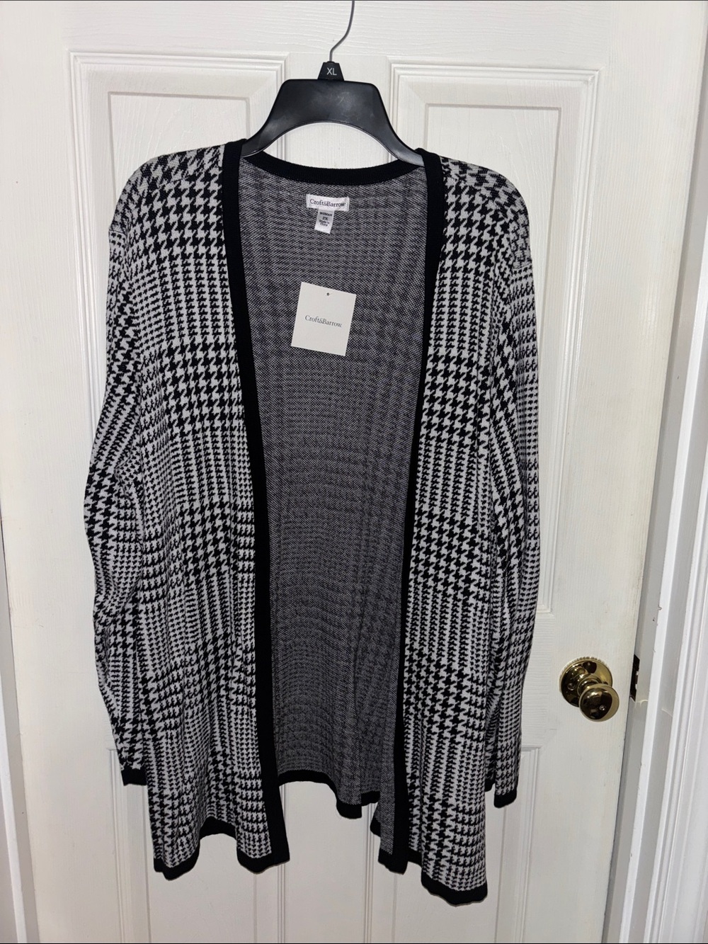 Croft & Barrow Houndstooth Cardigan Sweater!